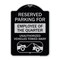 Signmission Reserved Parking for Employee of the Quarter Unauthorized Vehicles Towed Away, A-DES-BS-1824-23110 A-DES-BS-1824-23110 - alternate 1